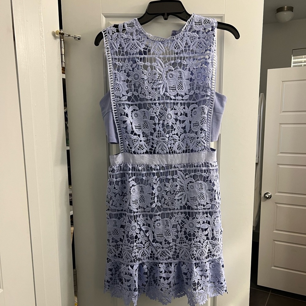 Lilac Lace Cutout Dress